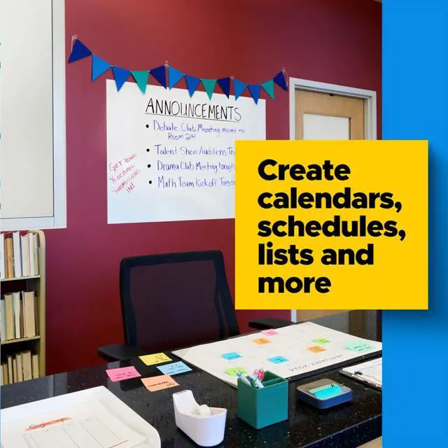 Alt view image 6 of 7 - Easy Erase Permanent Marker Whiteboard Surface, Permanent Marker Wipes Away with Water, 6 ft x 4 ft, White Dry Erase Whiteboard Film (EE6x4)