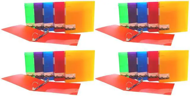 Main image of 3 Ring Binder, 2 Inch Capacity, Frosted, Letter Size, Blueberry, Strawberry, Grape, Lemon, Lime, Tangerine (50161-6494)(Pack of 24)