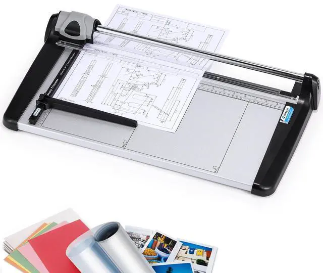 Main image of Rotary Paper Trimmer, 15 Sheets Heavy Duty Paper Trimmer, 480mm(18.90") Cutting Length, Commercial Grade Rotary Paper Cutter for Home/Office/School, Black & Silver