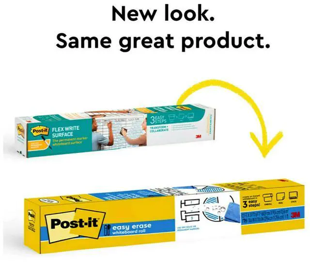 Alt view image 3 of 7 - Easy Erase Permanent Marker Whiteboard Surface, Permanent Marker Wipes Away with Water, 6 ft x 4 ft, White Dry Erase Whiteboard Film (EE6x4)