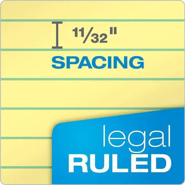 Alt view image 3 of 7 - The Legal Pad Writing Pads, 8-1/2" x 11-3/4", Canary Paper, Legal Rule, 50 Sheets, 12 Count (7531) (Pack of 6)