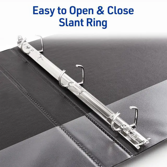 Alt view image 3 of 7 - Durable View 3 Ring Binders for Home, School Supplies, Office, or Organization Needs, 1" Slant Ring, 12 Pack White Binders (17012)