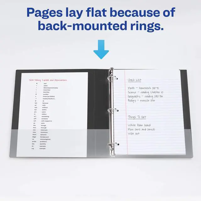 Alt view image 7 of 7 - Durable View 3 Ring Binders for Home, School Supplies, Office, or Organization Needs, 1" Slant Ring, 12 Pack White Binders (17012)