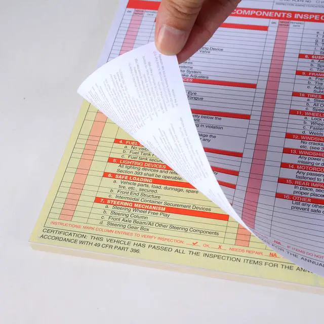 Alt view image 4 of 7 - 50 Pack Inspection Forms and StickersAnnual Inspection StickerAnnual Inspection Forms and StickersPermanent Aluminum Adhesive Decals3-Ply Carbonless Form