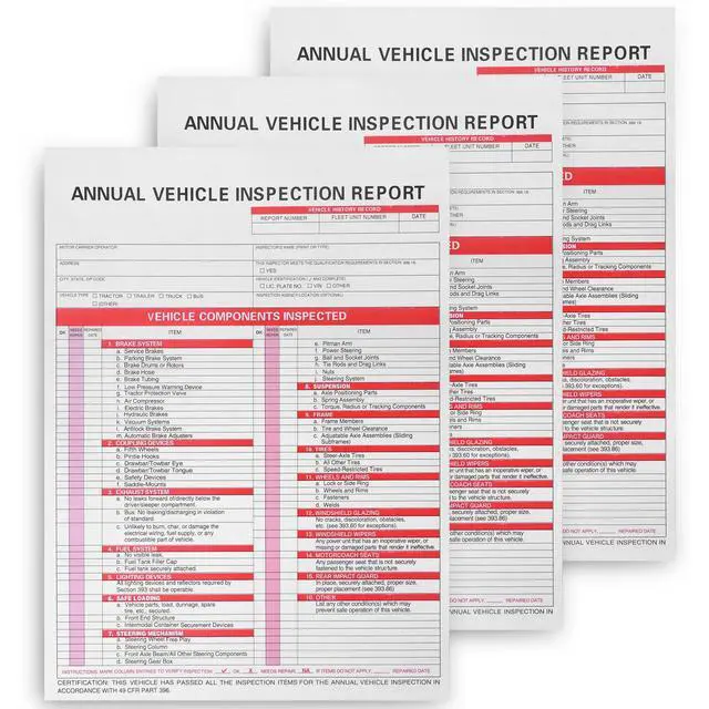 Alt view image 5 of 7 - 50 Pack Inspection Forms and StickersAnnual Inspection StickerAnnual Inspection Forms and StickersPermanent Aluminum Adhesive Decals3-Ply Carbonless Form