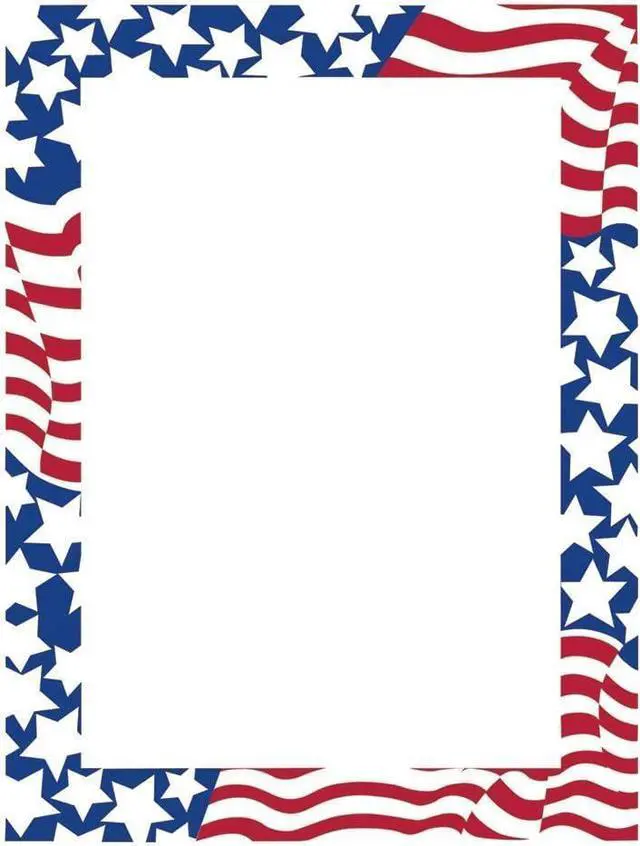 Main image of Stars & Stripes Letterhead, 80 Count, 8.5"x11" (2014300) (Pack of 12)