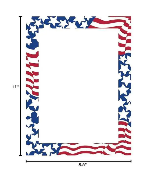 Alt view image 3 of 3 - Stars & Stripes Letterhead, 80 Count, 8.5"x11" (2014300) (Pack of 12)