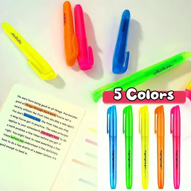 Alt view image 4 of 7 - 300 Pcs Back to School Supplies Kit, Include 100 Pcs 12 Inch Plastic Rulers 100 Pcs Assorted Colors Highlighters 100 Pcs Student Scissors for Kids Classroom Charity Donation Supplies (300)