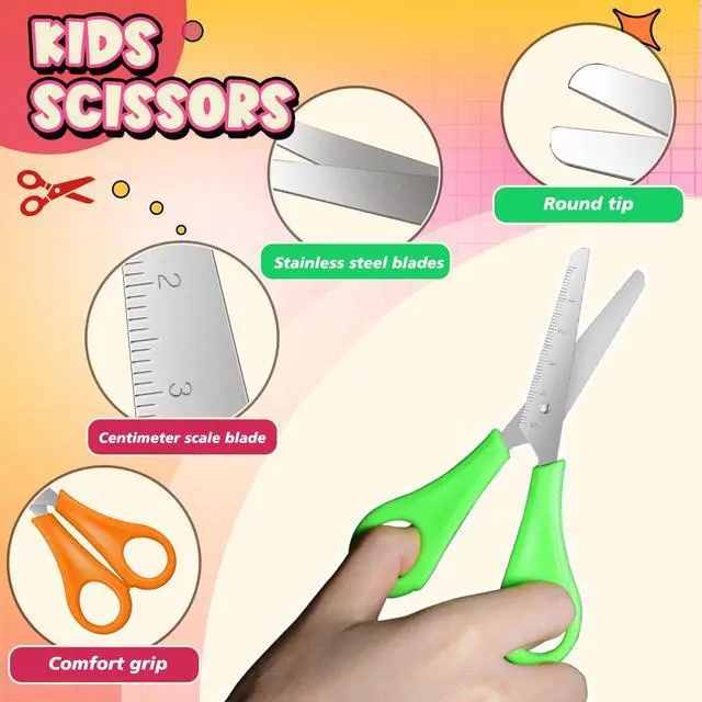 Alt view image 5 of 7 - 300 Pcs Back to School Supplies Kit, Include 100 Pcs 12 Inch Plastic Rulers 100 Pcs Assorted Colors Highlighters 100 Pcs Student Scissors for Kids Classroom Charity Donation Supplies (300)