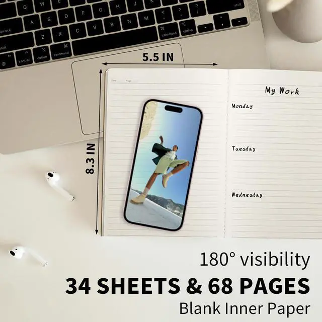 Alt view image 2 of 7 - 100 Pack A5 Lined Kraft Notebook Journals 8.3x5.5 InTravel Journals Notebooks BulkSubject Notebooks 34 Sheets 68 Pages for Writing School Office Supplies (Lined-100 Pack)