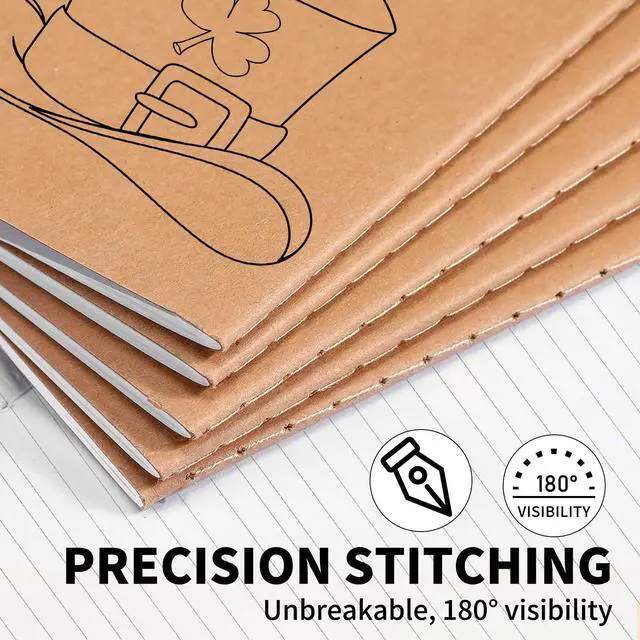 Alt view image 3 of 7 - 100 Pack A5 Lined Kraft Notebook Journals 8.3x5.5 InTravel Journals Notebooks BulkSubject Notebooks 34 Sheets 68 Pages for Writing School Office Supplies (Lined-100 Pack)
