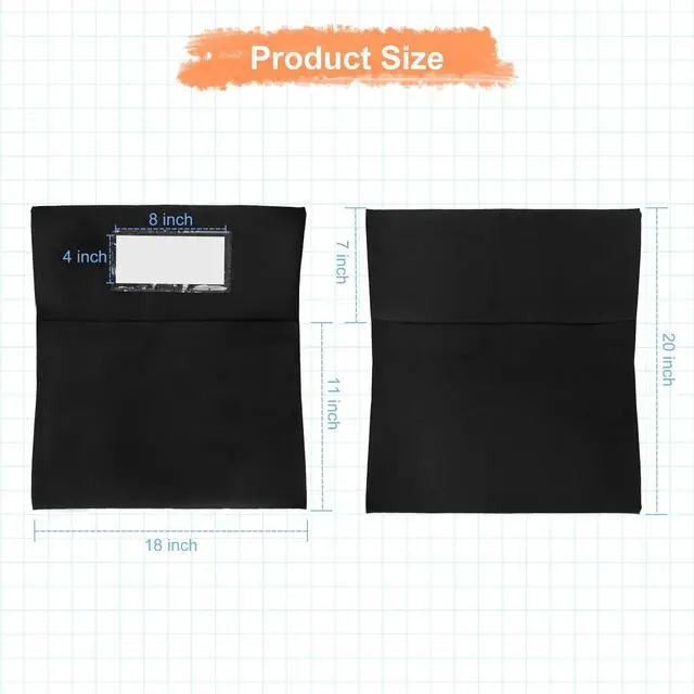 Alt view image 2 of 7 - Classrooms Chair Pockets, 24 PCS Sturdy 18"x20" Chair Bags for Classroom Chairback Pockets with Name Tags Storage for Supplies Classroom Organization Fits Most Student Chairs K-2 Teacher Essentials