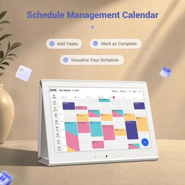 Alt view image 3 of 7 - 2026 New Upgraded Smart Digital Calendar, Family Planner No Subscription | Wall Planner WiFi Sync Color-Coded Family Schedule, Chore Chart & Meal Plan, HD Interactive Touchscreen Smart Calendar