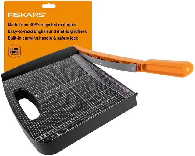 Main image of 12" Recycled Bypass Guillotine Paper Cutter, Self-Sharpening | Paper Trimmer for Crafting and Scrapbooking, Arts and Crafts Supplies, Photo Cutter with 30% Recycled Materials