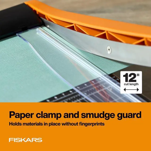 Alt view image 4 of 6 - 12" Recycled Bypass Guillotine Paper Cutter, Self-Sharpening | Paper Trimmer for Crafting and Scrapbooking, Arts and Crafts Supplies, Photo Cutter with 30% Recycled Materials