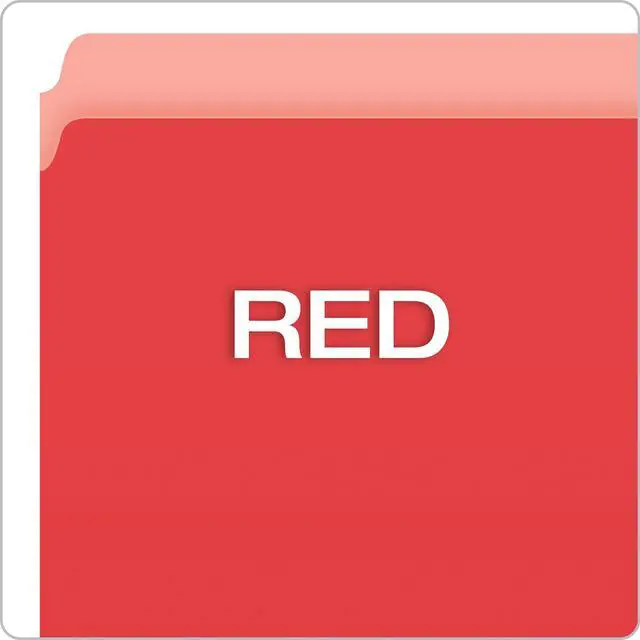 Alt view image 4 of 7 - Colored File Folders, Red (PFX152RED), Letter (Pack of 5)