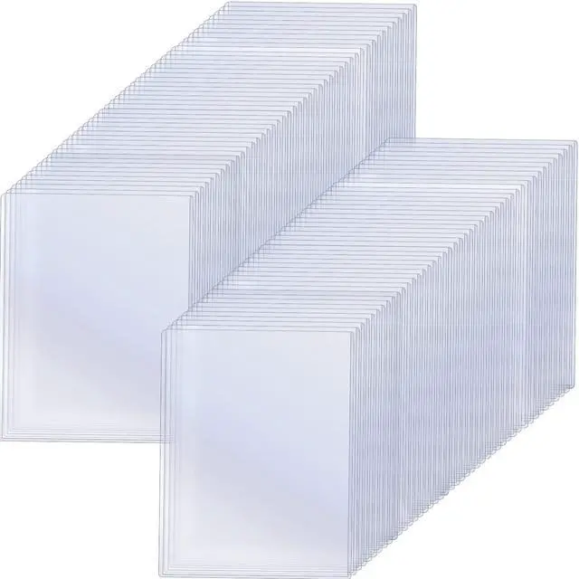 Main image of 100 Pcs 8.5 x 11 Inch Rigid Sheet Protectors, Clear Plastic Document Sleeves, Hard Document Holder, Birth Certificate Protector Certificate Holder Clear Paper Protector for Important Documents