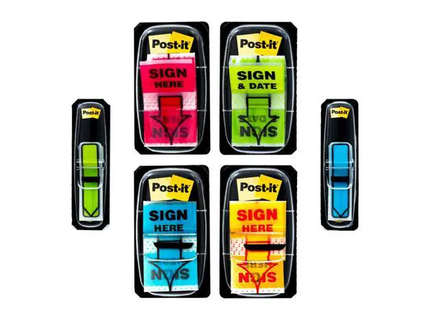 Alt view image 6 of 6 - Message Sign Here Flags Value Pack, 4 Dispensers/Pack