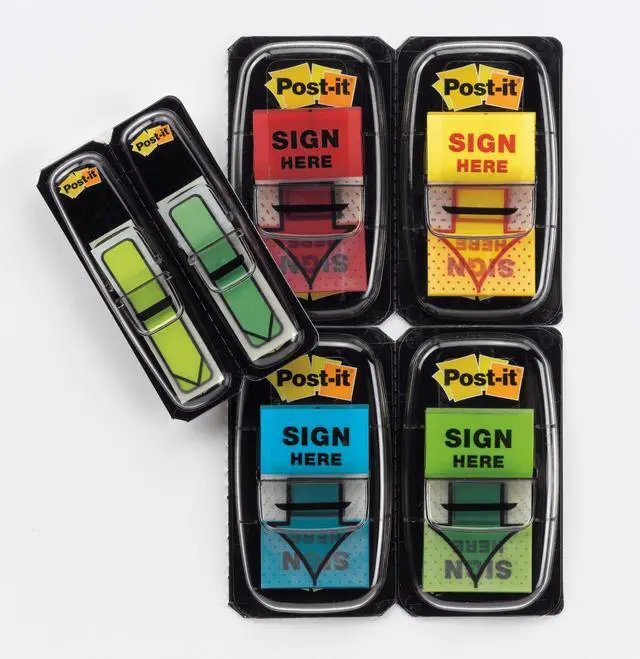 Alt view image 5 of 6 - Message Sign Here Flags Value Pack, 4 Dispensers/Pack