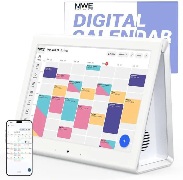 Main image of 2026 New Upgraded Smart Digital Calendar, Family Planner No Subscription | Wall Planner WiFi Sync Color-Coded Family Schedule, Chore Chart & Meal Plan, HD Interactive Touchscreen Smart Calendar