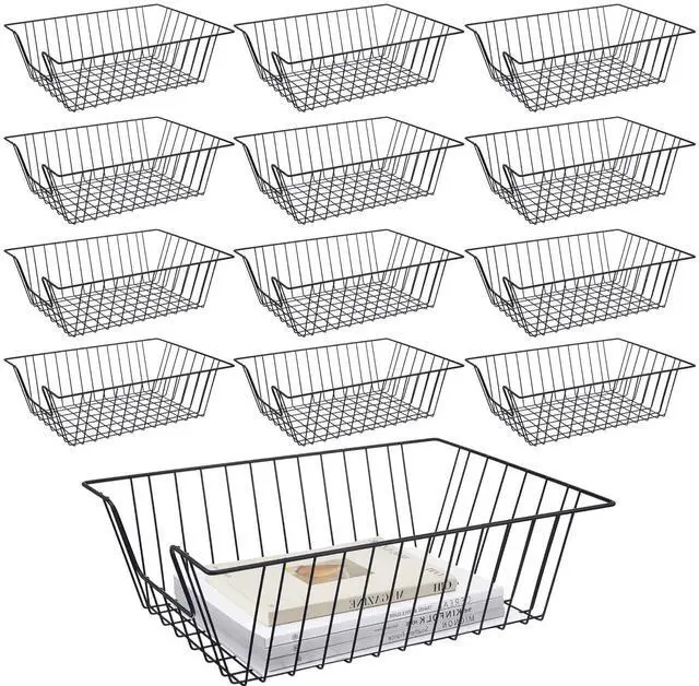 Main image of 12 Pcs Letter Tray Classroom Paper Trays,17'' X 12'' X 5,Black