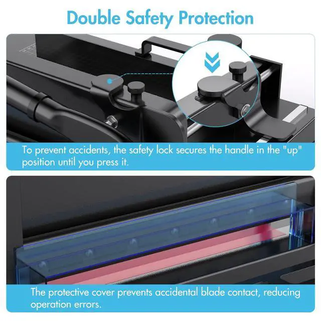 Alt view image 5 of 7 - Paper Cutter 12 Inch, Heavy Duty Paper Cutter for A4 Paper, Guillotine Paper Cutter 400 Sheet Capacity, Solid Steel Construction