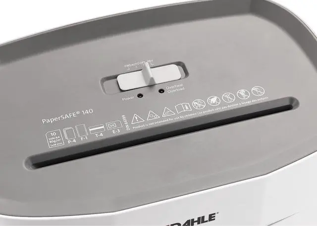 Alt view image 7 of 7 - PaperSAFE PS 140 Paper Shredder, Oil Free, Jam Protection, Security Level P-4, 10 Sheet Max, Shreds Staples, Paper Clips & Credit Cards