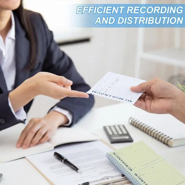 Alt view image 3 of 6 - 10 Pack Memorandum Book Carbon Copy Notebook Carbonless Two-part Duplicate Memorandum Forms Book Tear off Phone Message Pads for Office School Home