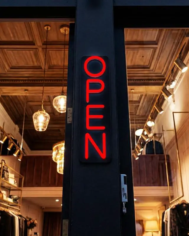 Alt view image 6 of 7 - Outdoor Open Sign for Business 28x7in IP65 Waterproof, Vertical LED Neon Open Sign w/Weatherproof LED Driver, Exterior Lighted Open Sign for Storefront Restaurant Bar (Red)
