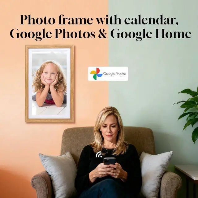 Alt view image 5 of 7 - 15.6" Digital Google Calendar,Android Apps,All-in-one,No Subscription,Oak | Anti-glare FHD touchscreen,Photo Frame,Android Apps,Built-in Battery,Stylus pen,Voice Assistant,Home Hub,Streaming,Wall&Desk