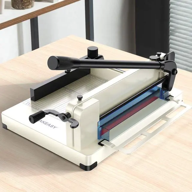 Main image of Paper Cutter 12 Inch, Heavy Duty Paper Cutter for A4 Paper, Guillotine Paper Cutter 400 Sheet Capacity, Solid Steel Construction, Beige
