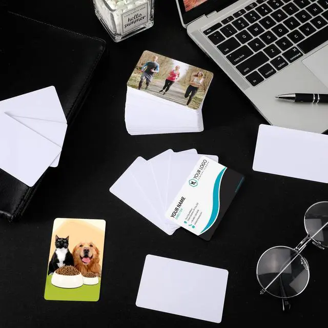 Alt view image 2 of 7 - 3000 Pcs Cr80 30 Mil PVC Cards Quality Blank Plastic ID Credit Cards | PVC Cards Bulk, White Plastic Badge Business Cards Pack