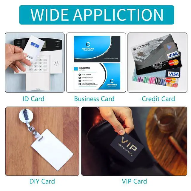 Alt view image 3 of 7 - 3000 Pcs Cr80 30 Mil PVC Cards Quality Blank Plastic ID Credit Cards | PVC Cards Bulk, White Plastic Badge Business Cards Pack