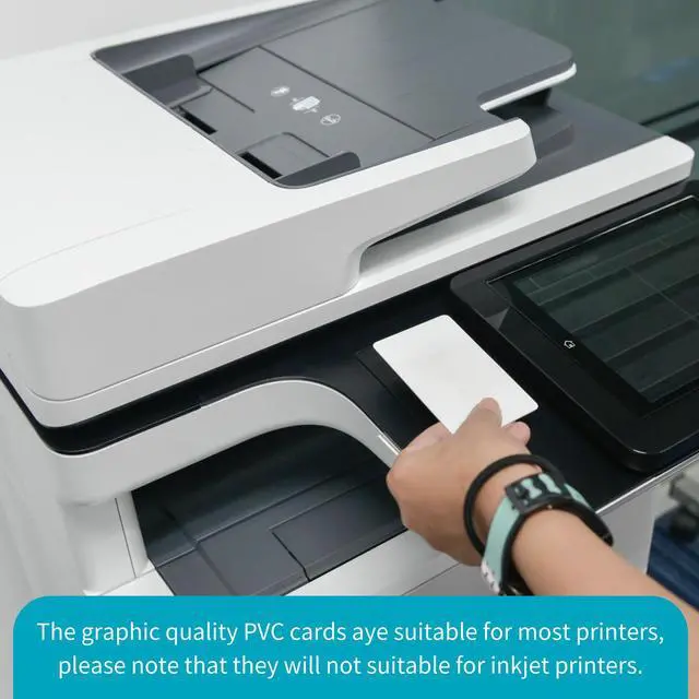 Alt view image 5 of 7 - 3000 Pcs Cr80 30 Mil PVC Cards Quality Blank Plastic ID Credit Cards | PVC Cards Bulk, White Plastic Badge Business Cards Pack