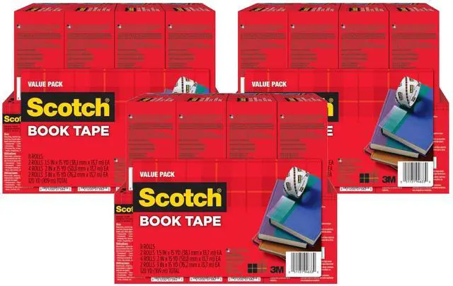 Main image of Book Tape Value Pack, Excellent for Repairing, Reinforcing Protecting, and Covering (845-VP) (Pack of 3)