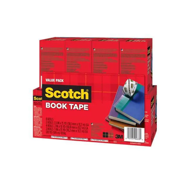 Alt view image 2 of 6 - Book Tape Value Pack, Excellent for Repairing, Reinforcing Protecting, and Covering (845-VP) (Pack of 3)