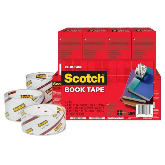 Alt view image 4 of 6 - Book Tape Value Pack, Excellent for Repairing, Reinforcing Protecting, and Covering (845-VP) (Pack of 3)