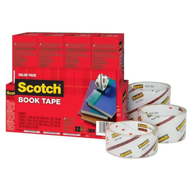 Alt view image 5 of 6 - Book Tape Value Pack, Excellent for Repairing, Reinforcing Protecting, and Covering (845-VP) (Pack of 3)