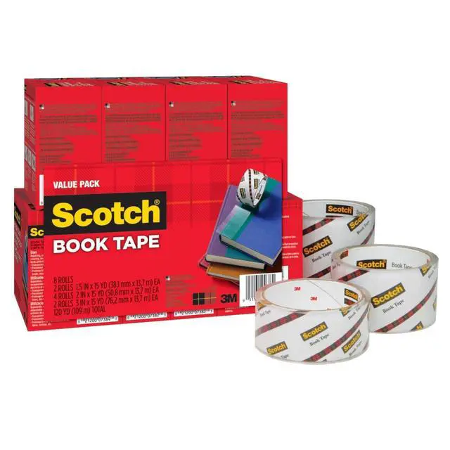 Alt view image 6 of 6 - Book Tape Value Pack, Excellent for Repairing, Reinforcing Protecting, and Covering (845-VP) (Pack of 3)