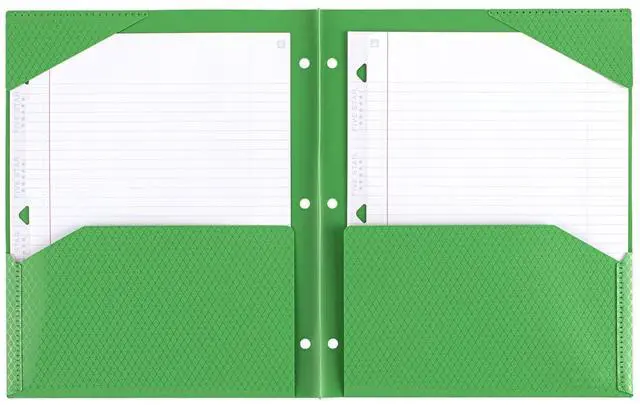 Alt view image 3 of 4 - DuraShield Antimicrobial 2 Pocket Stay-Put Plastic Folders, 4 Count, Holds 11" x 8-1/2", Color May Vary (330010) (Pack of 6)