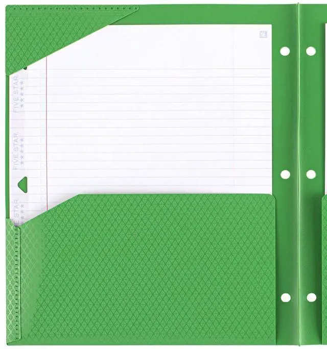 Alt view image 4 of 4 - DuraShield Antimicrobial 2 Pocket Stay-Put Plastic Folders, 4 Count, Holds 11" x 8-1/2", Color May Vary (330010) (Pack of 6)
