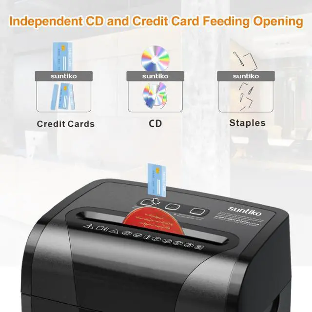 Alt view image 4 of 7 - 18-Sheet Heavy Duty Cross Cut P-4 Paper Shredder | 45-Min Continuous Shred, Anti-Jam Auto Reverse,5.28Gal Large Bin,Ultra Quiet 58dB,Shred CD & Card,1-Year Replacement