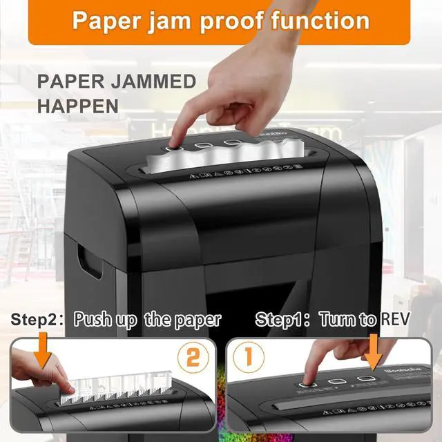 Alt view image 7 of 7 - 18-Sheet Heavy Duty Cross Cut P-4 Paper Shredder | 45-Min Continuous Shred, Anti-Jam Auto Reverse,5.28Gal Large Bin,Ultra Quiet 58dB,Shred CD & Card,1-Year Replacement