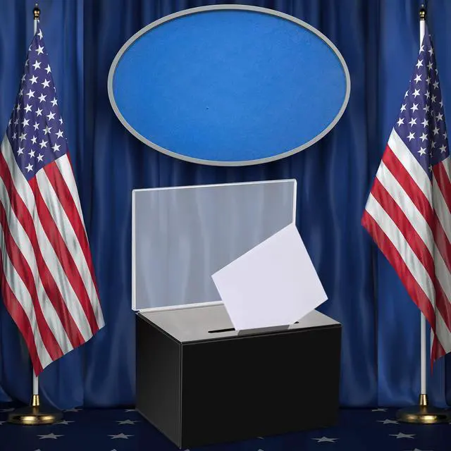 Alt view image 5 of 7 - Acrylic Donation Box with Lock and Sign Holder Tip Jar Raffle Ticket Box Clear Ballot Boxes for Fundraising Voting Suggestion Collection School 6.1 x 4.3 x 3.8 Inch
