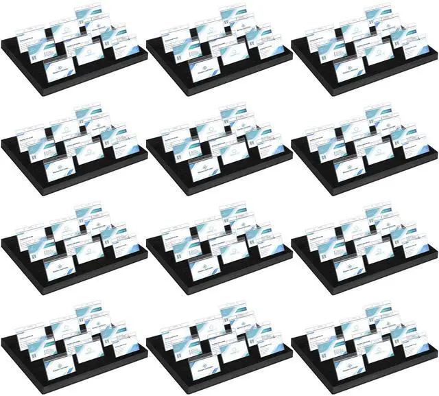 Main image of 12 Pcs Name Badge Holder ID Tray Organizer Foam Holds 60 Badges ID Tag Organizer Name Tag Holders for Office, 16 3/4 x 12 x 1 1/4 Inch