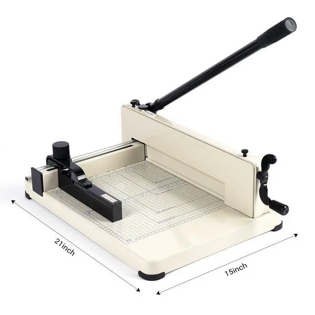 Alt view image 2 of 6 - Heavy Duty Paper Cutter,12 inch Guillotine Paper Cutter,Guillotine Paper Cutters and Trimmers Cards Leather with Metal Base for Office Home School (White, a4)