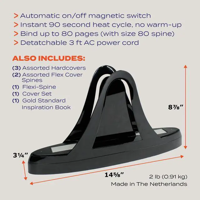 Alt view image 3 of 7 - Unibind60 Pro Thermal Binding Machine only by Compact Book Binder for Office Supplies | No Warm-Up Needed | Fast, Easy Binding for Reports, Documents, and Covers with a Professional Finish