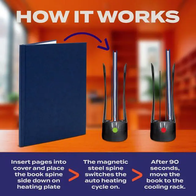 Alt view image 4 of 7 - Unibind60 Pro Thermal Binding Machine only by Compact Book Binder for Office Supplies | No Warm-Up Needed | Fast, Easy Binding for Reports, Documents, and Covers with a Professional Finish