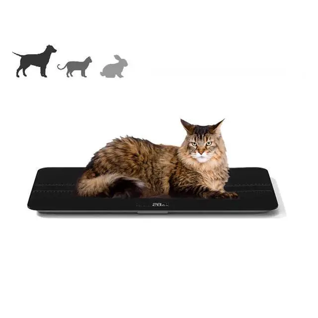 Alt view image 4 of 7 - Medium-Small Veterinary Scale, Dog Scale (±10g) Accuracy, Max 220lbs, Digital Pet Scales and USB Recharging Cord Included, 27 x 13 inch Tempered Glass Platform with Anti Slip Sticker