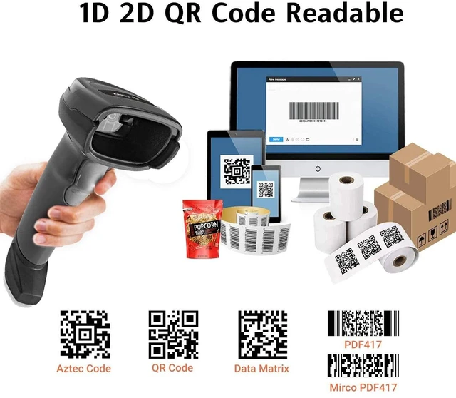 Alt view image 2 of 6 - Zebra DS2208 Series Handheld Standard Range Corded Imager Kit with Shielded USB Cable, Black (DS2208-SR7U2100AZW)